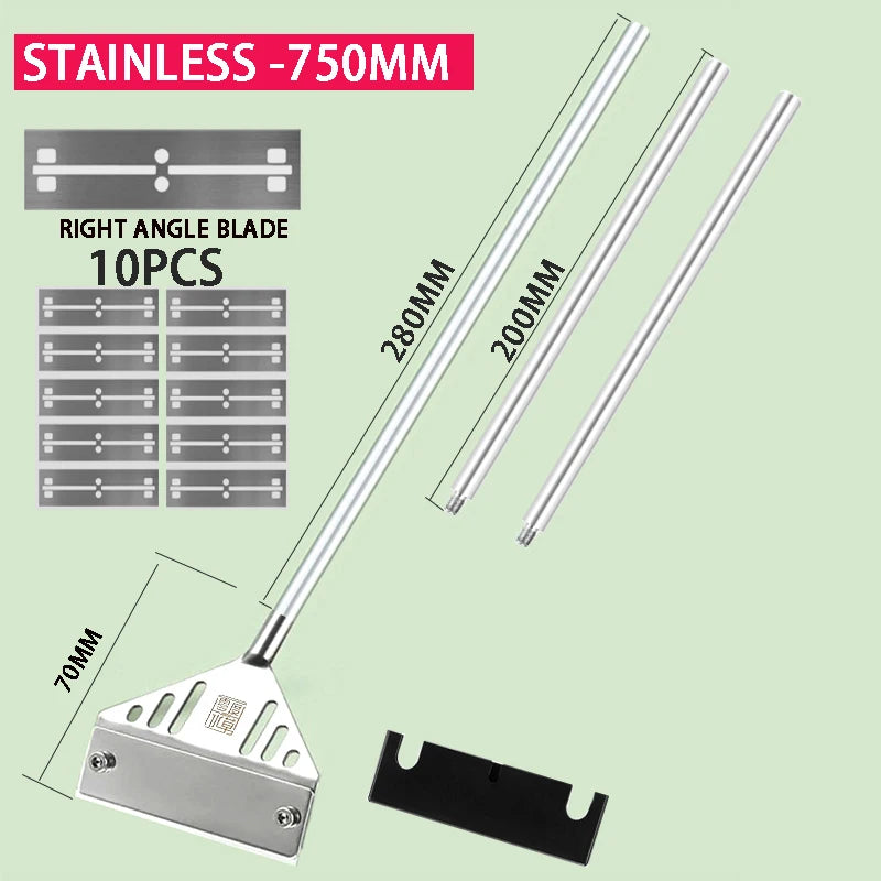 Aquarium flat sand algae removal dual-use glass Algae scraper stainless steel household cleaning to tools Fish tank accessories