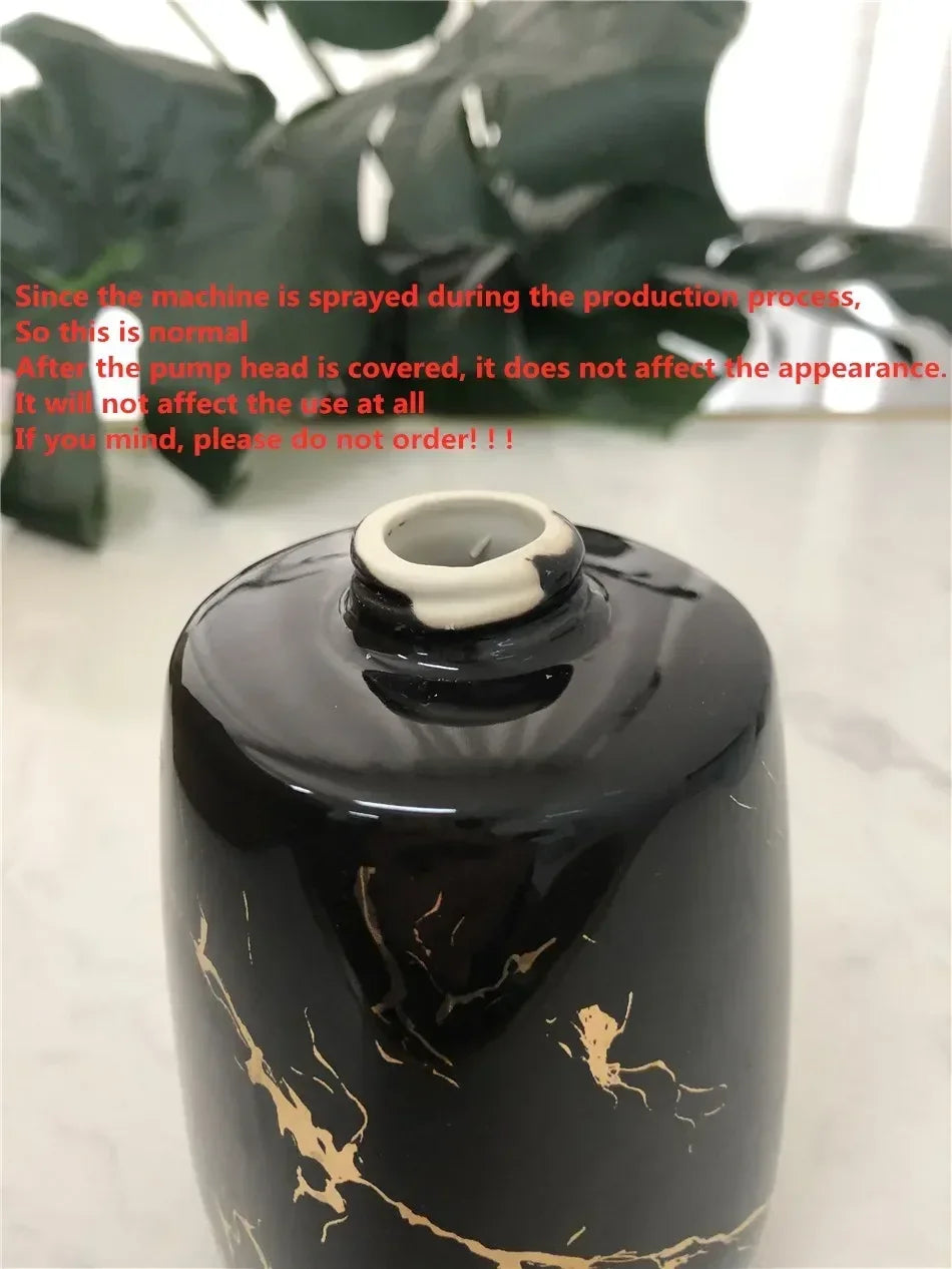 Marble Soap Dispenser Pump Bottle Ceramic Bathroom Accessory Set  Home Couple Mouthwash Cup Soap Dish Washing Tools Luxury