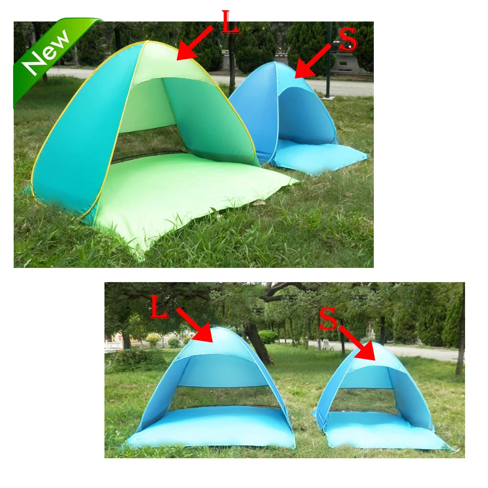 Lixada Automatic Instant Pop Up Beach Tent Lightweight Outdoor UV Protection Camping Fishing Tent Cabana Sun Shelter