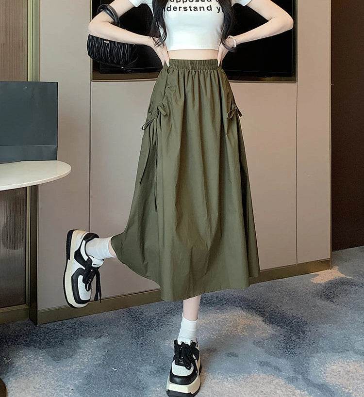 Skirts For Women Chubby Woman Skirt Drawstring Cargo New In Cheap Stylish Chic And Elegant Offer Aesthetic Hot Clothing Sales V - AIAZ