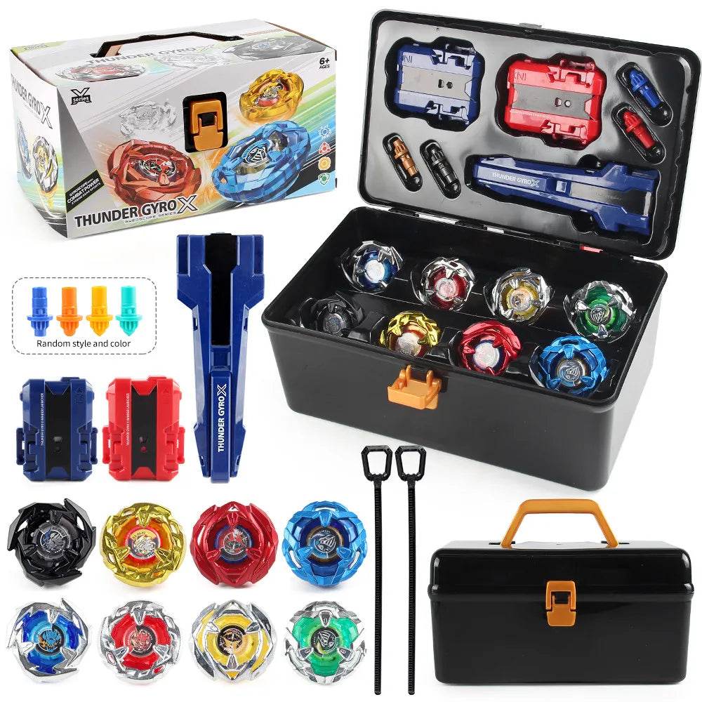 8 PCS BX Bey X with Grip and Launchers Tool box Set Toys - AIAZ