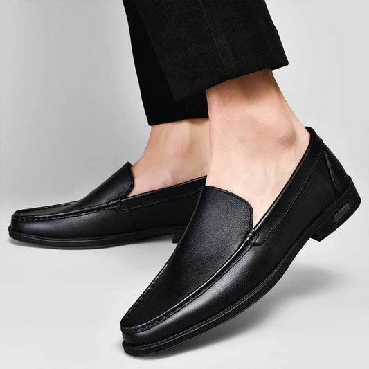 Men's comfortable walking shoes made of genuine leather, one foot loafers, new trendy designer, Mo hot selling driving shoes - AIAZ