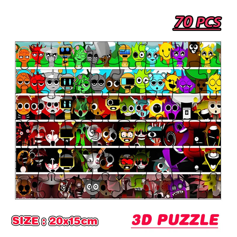 Phase 1.0~6.0 Music box Sprunkie Figures Puzzle Toys Set Sprunkie Toys Educational Puzzle Toys Gifts for Kid Birthday Christmas