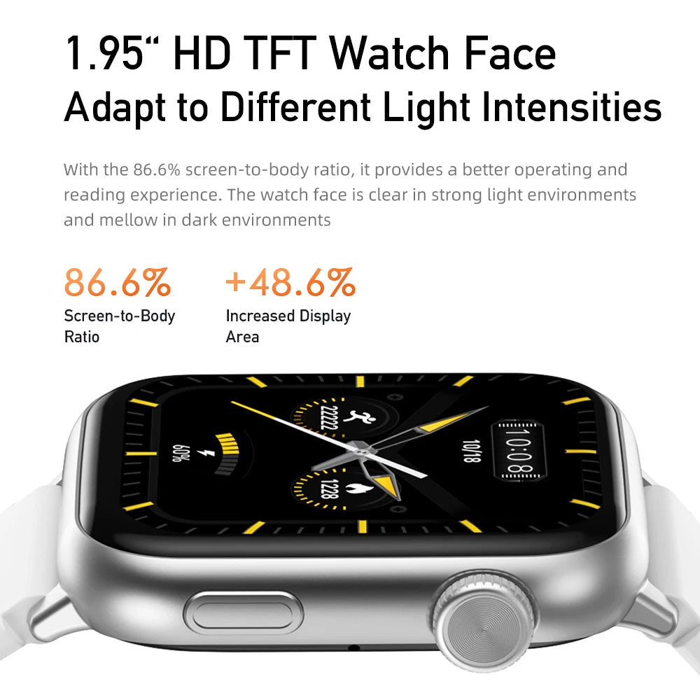 Awei H26 Smart Watch Men Answer Call 1.95inch Fitness Sport Tracker Bracelet Calculator Women Smartwatch Gift for Apple Android