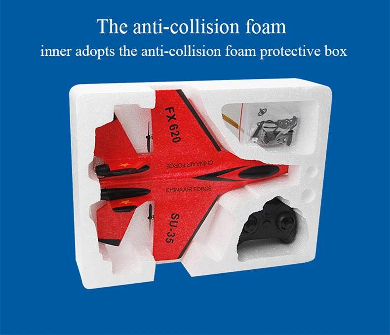 RC Foam Aircraft SU-35 Plane 2.4G Radio Control Glider Remote Control Fighter Plane Glider Airplane Foam Boys Toys for Children - AIAZ