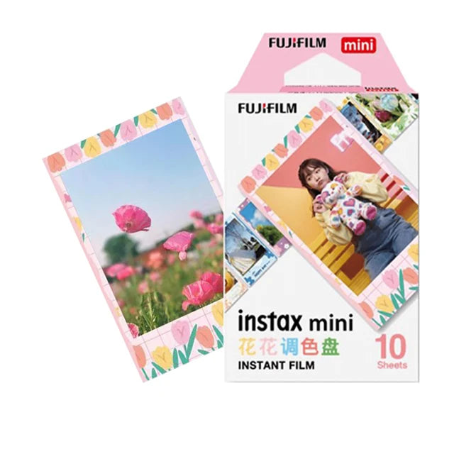 Fujifilm Instax Color Mini Film Instant 10-50 Sheets Black Frame Macaron Rainbow Photo Paper for Mini 12 11 9 8 7s 70 50 90 SP-2
