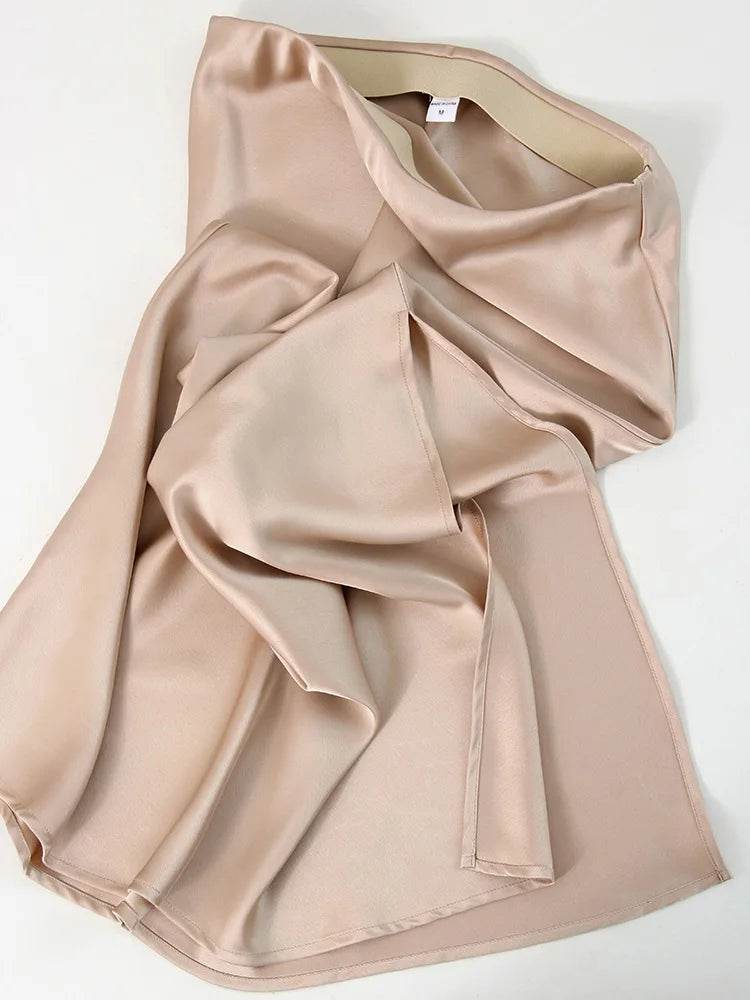 Long Satin Skirts For Women Summer High Quality Skirt With Slit On The Side Silk Elegant Black Maxi Luxury Women's Skirts 2025 - AIAZ