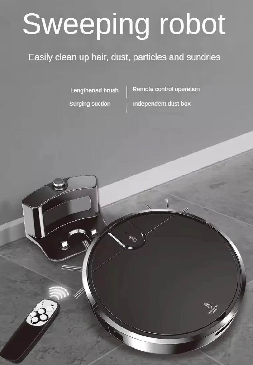 Robot Vacuum Cleaner 2500PA Smart Remote Control Wireless AutoRecharge Floor Sweeping Cleaning appliance Vacuum Cleaner For Home - AIAZ