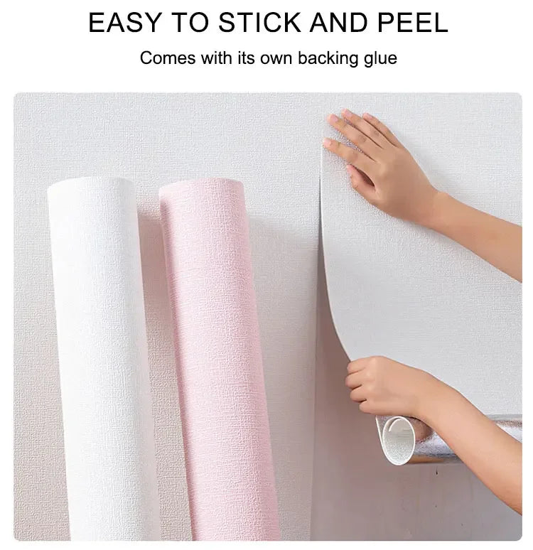Self Adhesive 3D Panel Linen Wallpaper Foam Soundproof Waterproof 3D Diatom mud Wall Sticker modern simple Bedroom Wallpaper