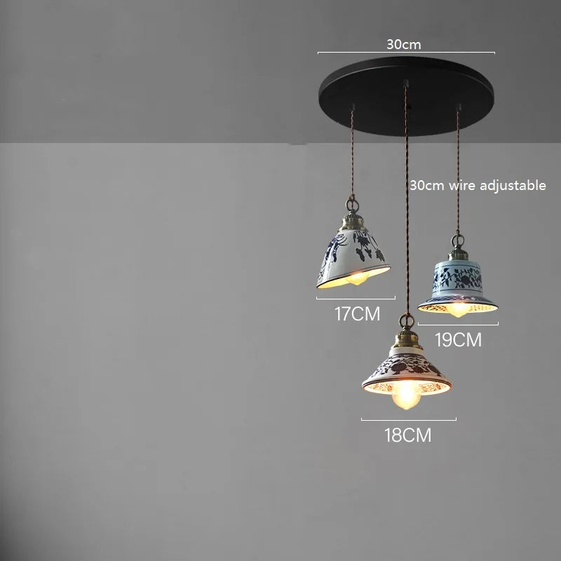 IWHD Modern Simple Ceramic LED Pendant Lamp Home Indoor Decor Lighting Bedroom Restaurant Dinning Living Room Lights Hanglamp