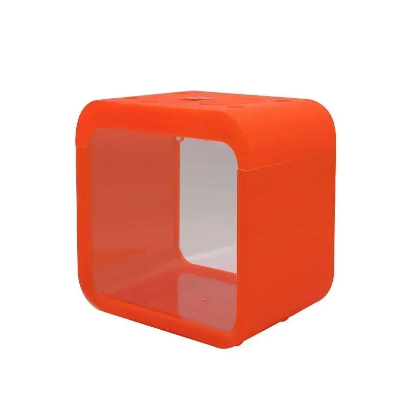 Creative aquarium LED decoration small aquarium fish tank betta transparent fish tank LED light goldfish small fish tank