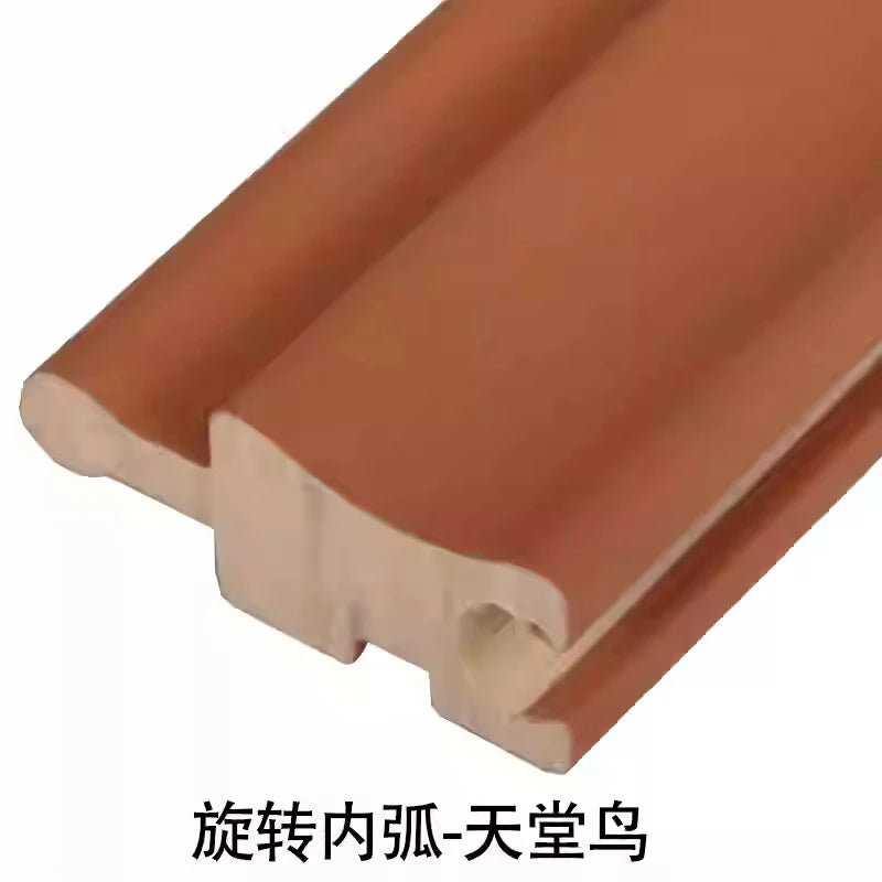 6 pieces 2.3M Rotating Solid Wood Grille Panel - Small Great wall Wrapped Cylinder Curved Internet Red Background Wall