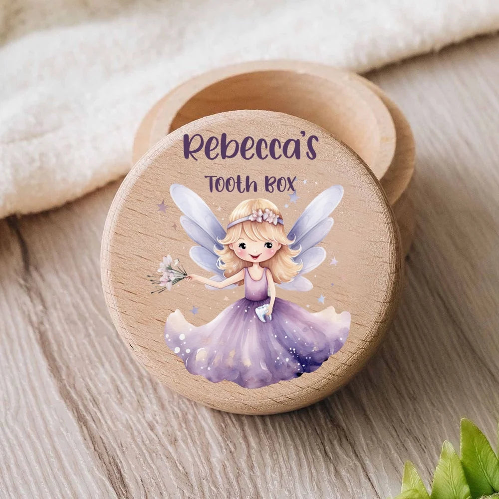 Personalised Custom Name Girls Tooth Fairy Box Milk Teeth Storage Collect Teeth Umbilical Save Case Keepsake Baby Shower Gift