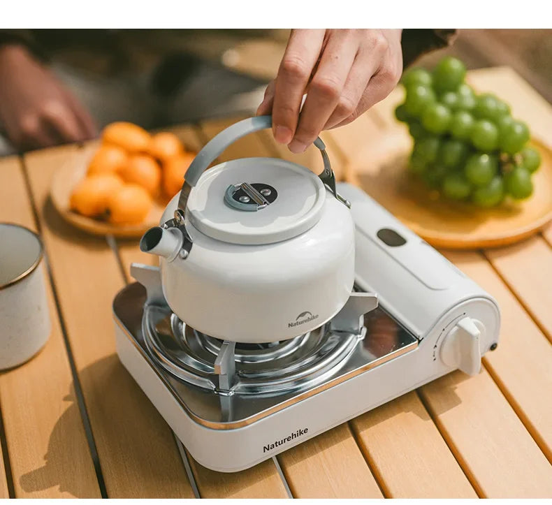 Naturehike Camping Cookware Ceramic Non-Stick Set Of Pots Outdoor Portable Tableware Kettle Frying Pan Cookset Kitchen Utensils