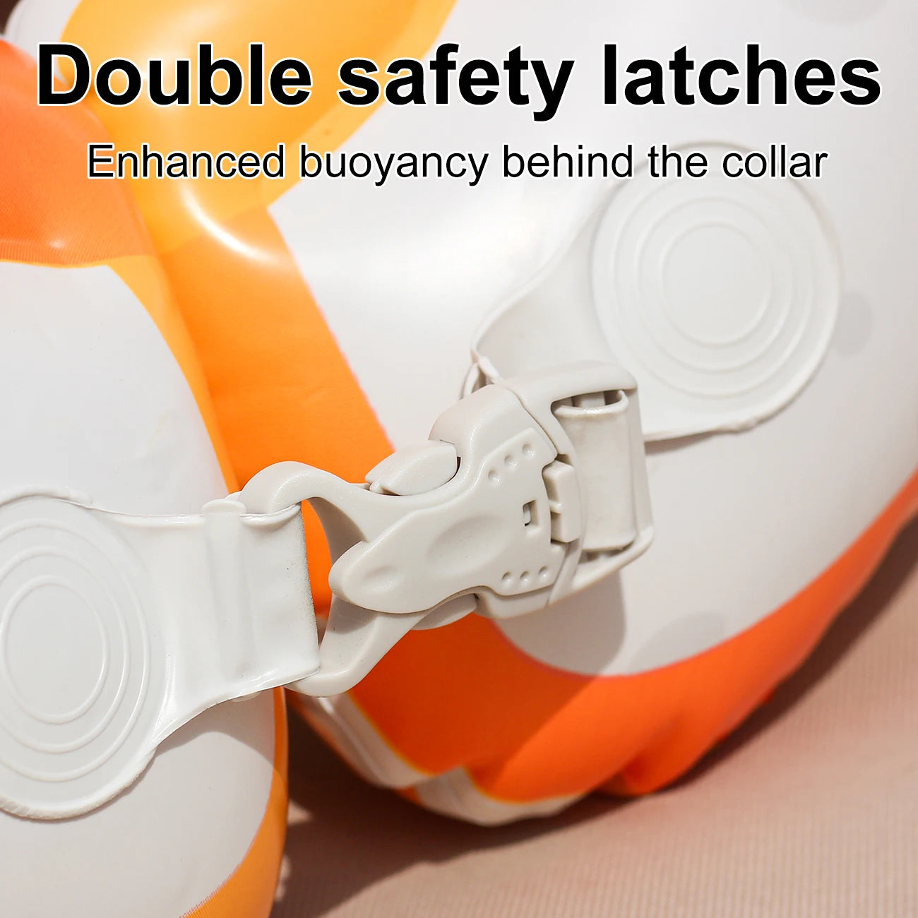 1PC Thick inflatable pump neck ring, colorful and interesting neck ring, suitable for water safety
