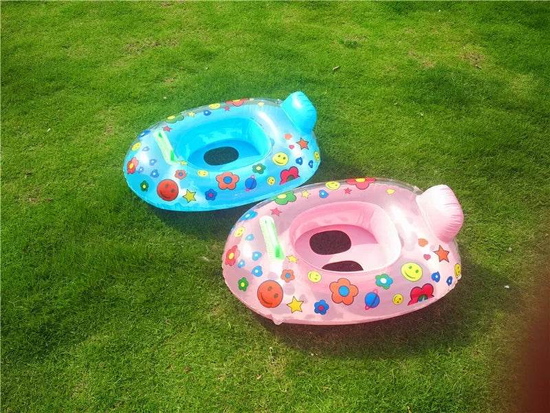 Baby Kids Swimming Floats Cartoon Ring Safety Swimming Ring Inflatable Swim Float Seat Boat Water Fun Pool Toy Gift for Baby Kid - AIAZ