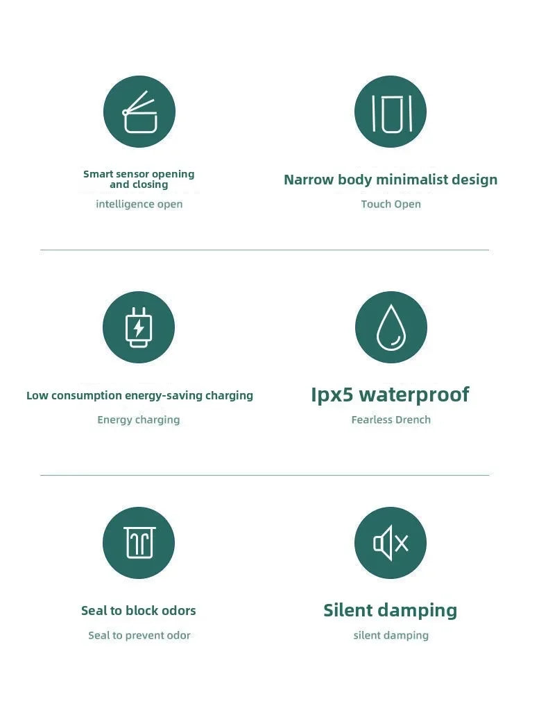 Automatic Smart Trash Can Inductive Household Versatile New Living Room Light Luxury Electric Toilet Toilet Sanitary Bucket