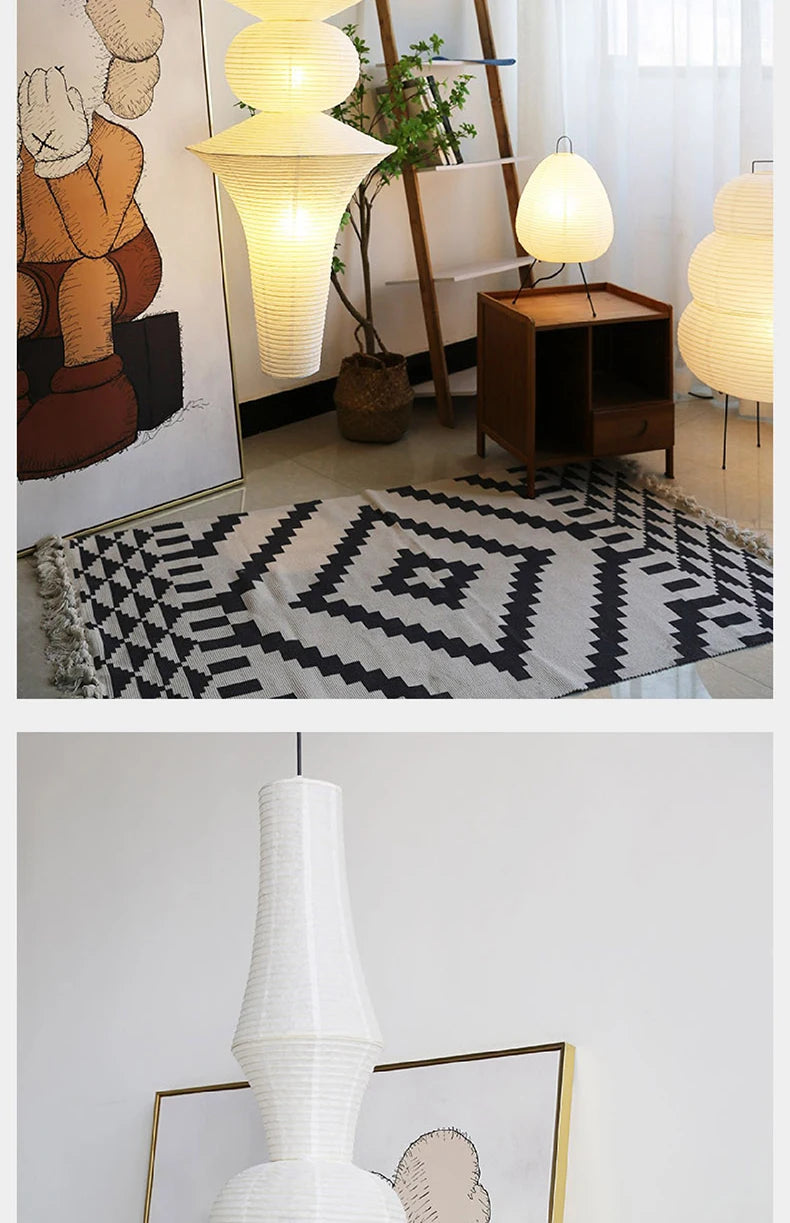 Janpanese Akari Rice Paper Lamp modern Noguchi Yong Pendant Lamp Living Room Bedroom Corner Designer Light