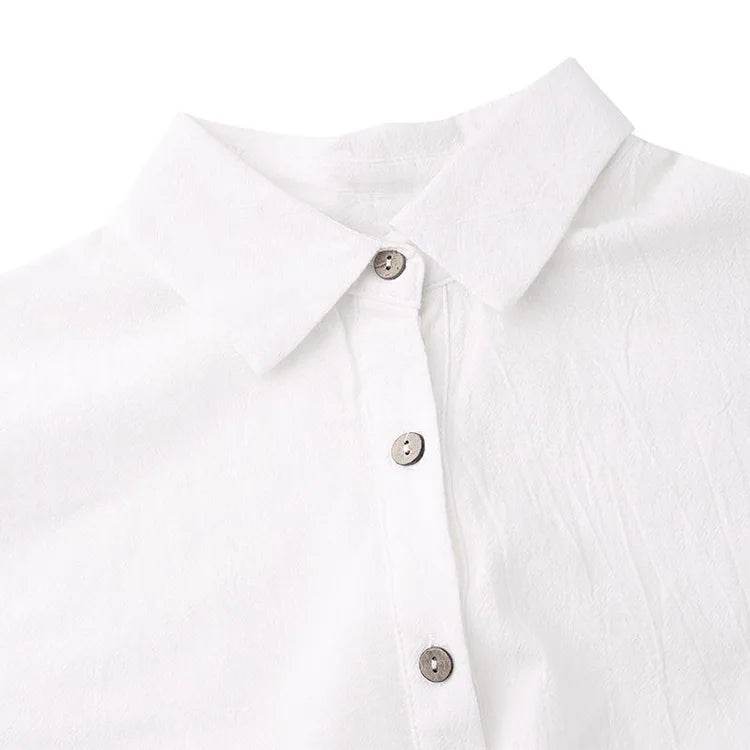 Summer Casual Workwear Jumpsuit Cotton And Linen Women's Trousers Spring Summer Elegant Office Lady Loose Simple Jumpsuits - AIAZ