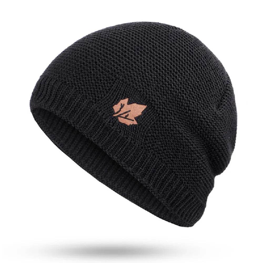 2025 New winter knit hats men's and women's outdoor warm thickening plus velvet loose caps Skullies brand winter ski male bone - AIAZ