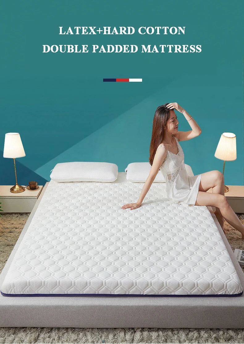 Household Thickened Foldable Tatami Cotton Mattress Cushion Non-Slip Mat for Home Student  Dormitory hotel Single Double Bed
