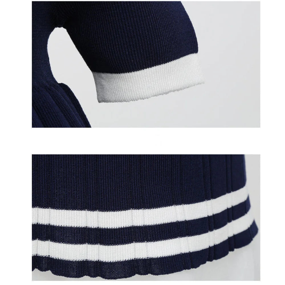 New Solid Color Sailor Dress Girls' Cute Princess Dress Summer Fashion Casual Birthdays Party Dress Girls Lolita JK Dresses