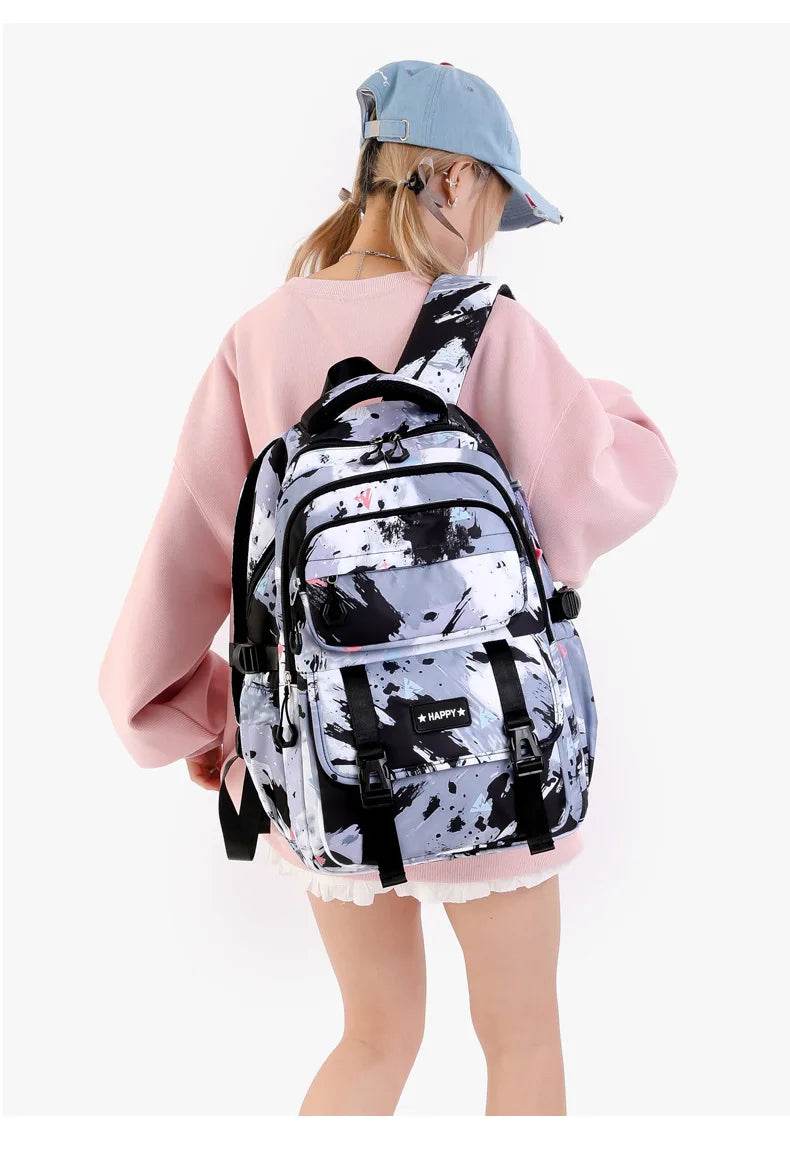 Middle School Student Backpack Children Set School Bags for Girls Kids Schoolbags Waterproof Book Bag With Lunch Bag Pencil case - AIAZ
