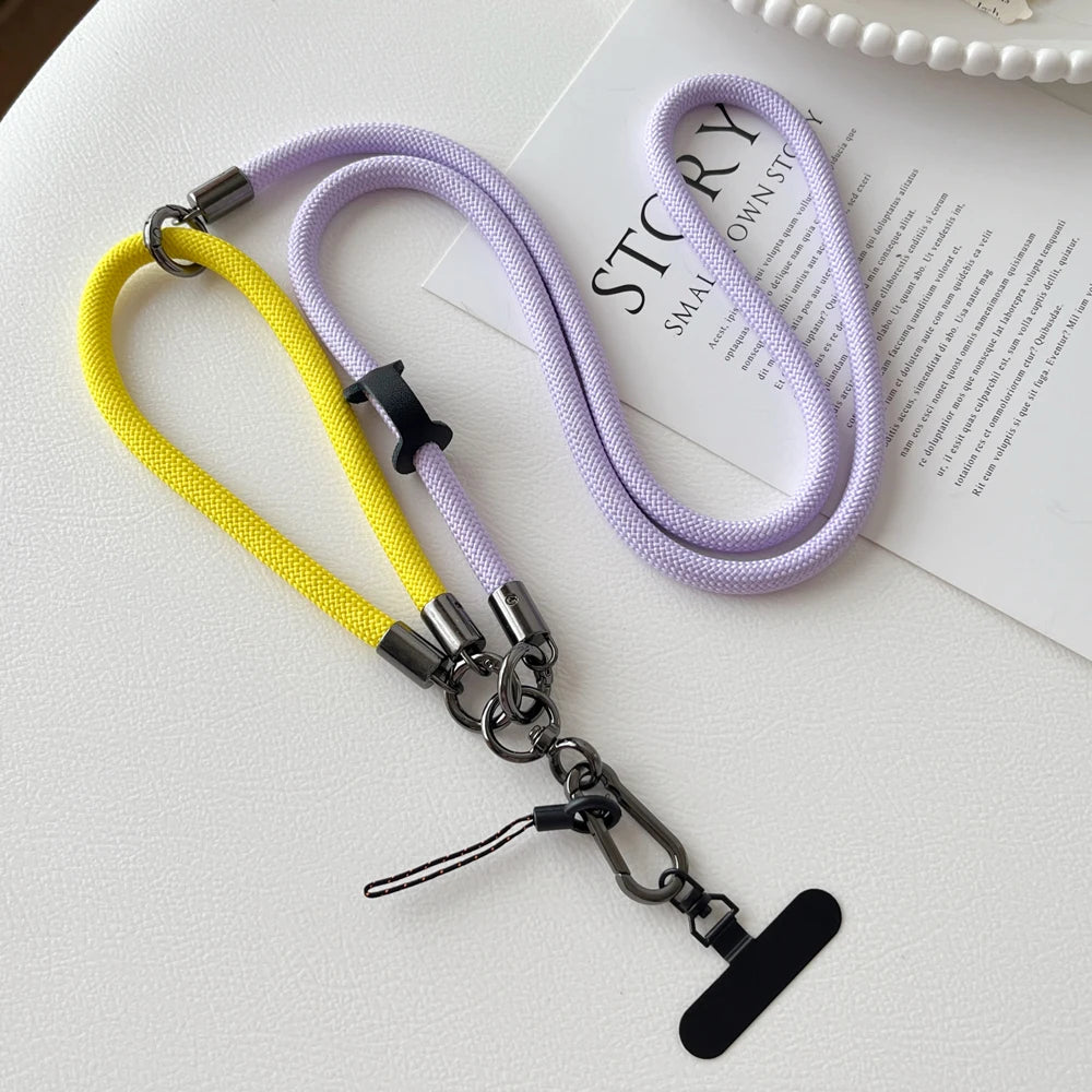 New Three-in-one Multi-Functional Mobile Phone Lanyard Rope Crossbody Strap Neck Lanyard Short Rope Wrist Strap Anti-lost Chain