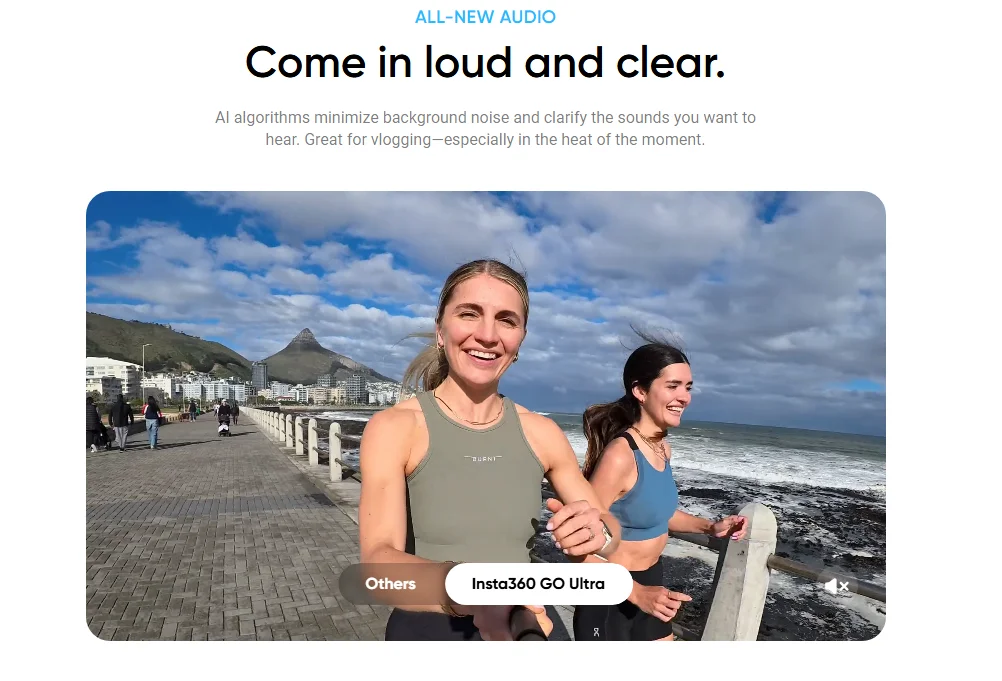 2025 NEW Insta360 Go Ultra Mini  Camera 53g 1/1.28 Inch Image Sensor FlowState Wi-Fi GPS Insta 360 GO Ultra Action Sport Camera