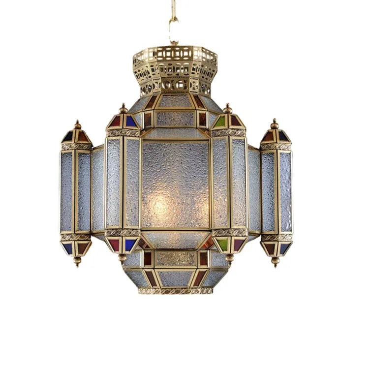 Arabic French Moroccan Style Best-Selling Chandelier - American Retro Southeast Asian Colorful Glass Lighting