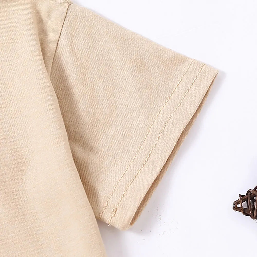 Summer Cotton Toddler 2pcs Boys Girls Printed Round Neck Top + Shorts Set Comfortable Skin-friendly Casual Clothing 2024 New