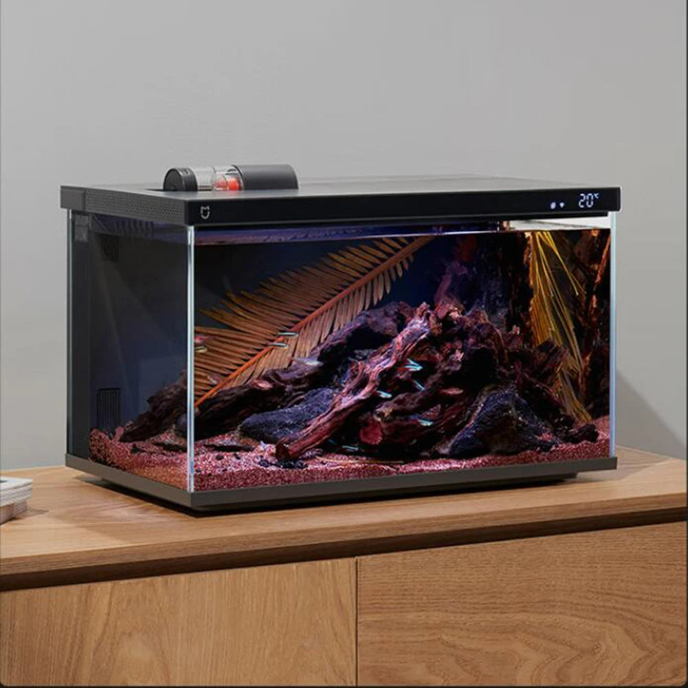 1 Pcs Dark Gray 8.8kg Intelligent Fish Tank With a Rated Power of 23W No Need To Change Water For Half a Year One Click Drainage