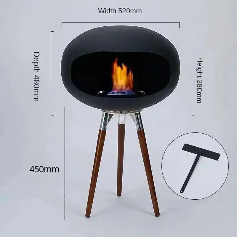 Nordic Wrought Iron Fireplaces Creative Villa Home Decor Living Room Art Heating Heater Modern Designer Floor-standing Ornaments