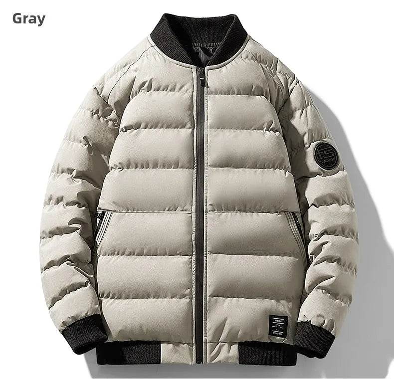 New Men's Outdoor Fashion Trend Windproof Warm Cotton Clothes Comfortable Versatile Breathable Sports Leisure Collar Jacket - AIAZ