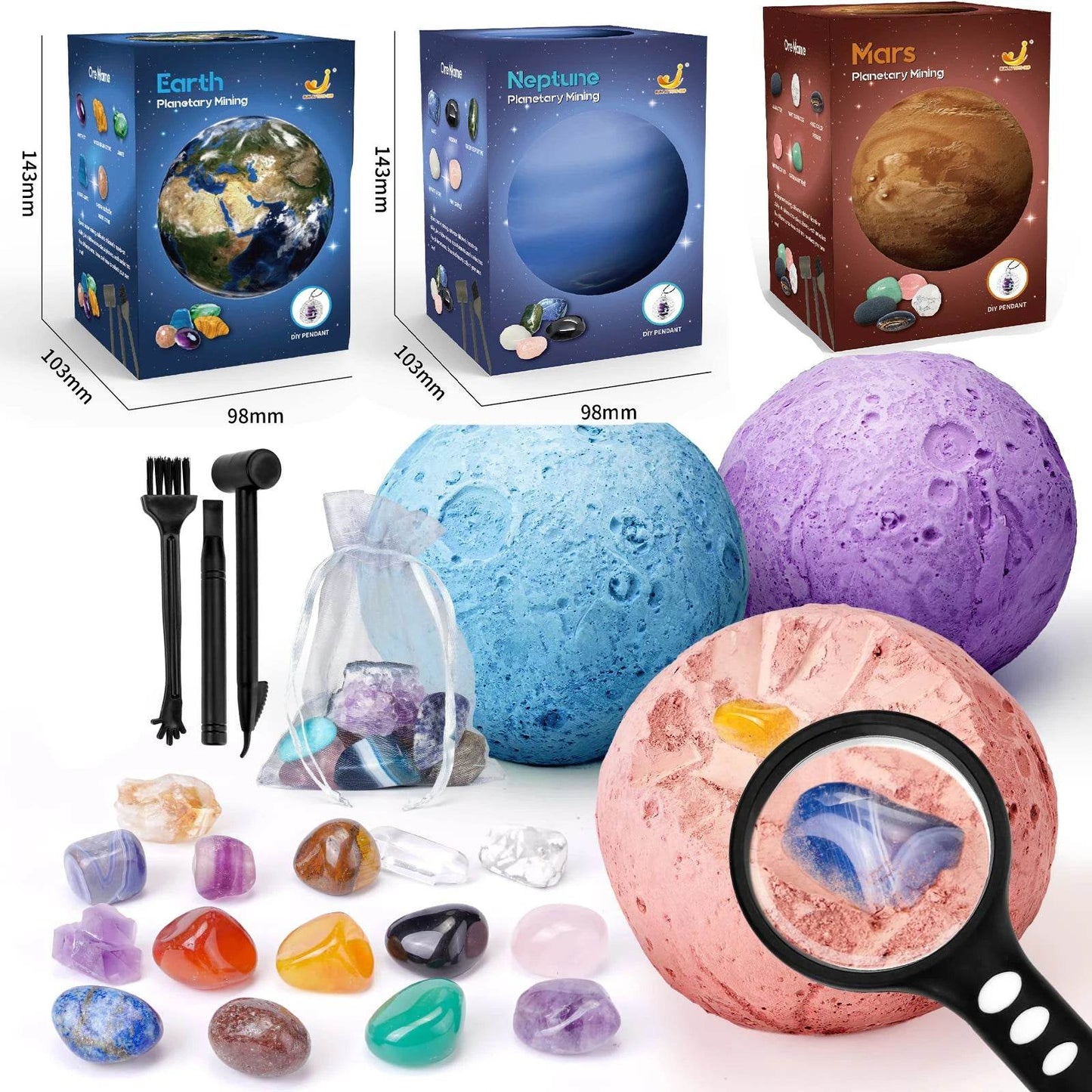 Children's Archaeology Digging Treasure Planet Gem Ore Exploration of The Solar System Mining Science Education Educational Toys - AIAZ