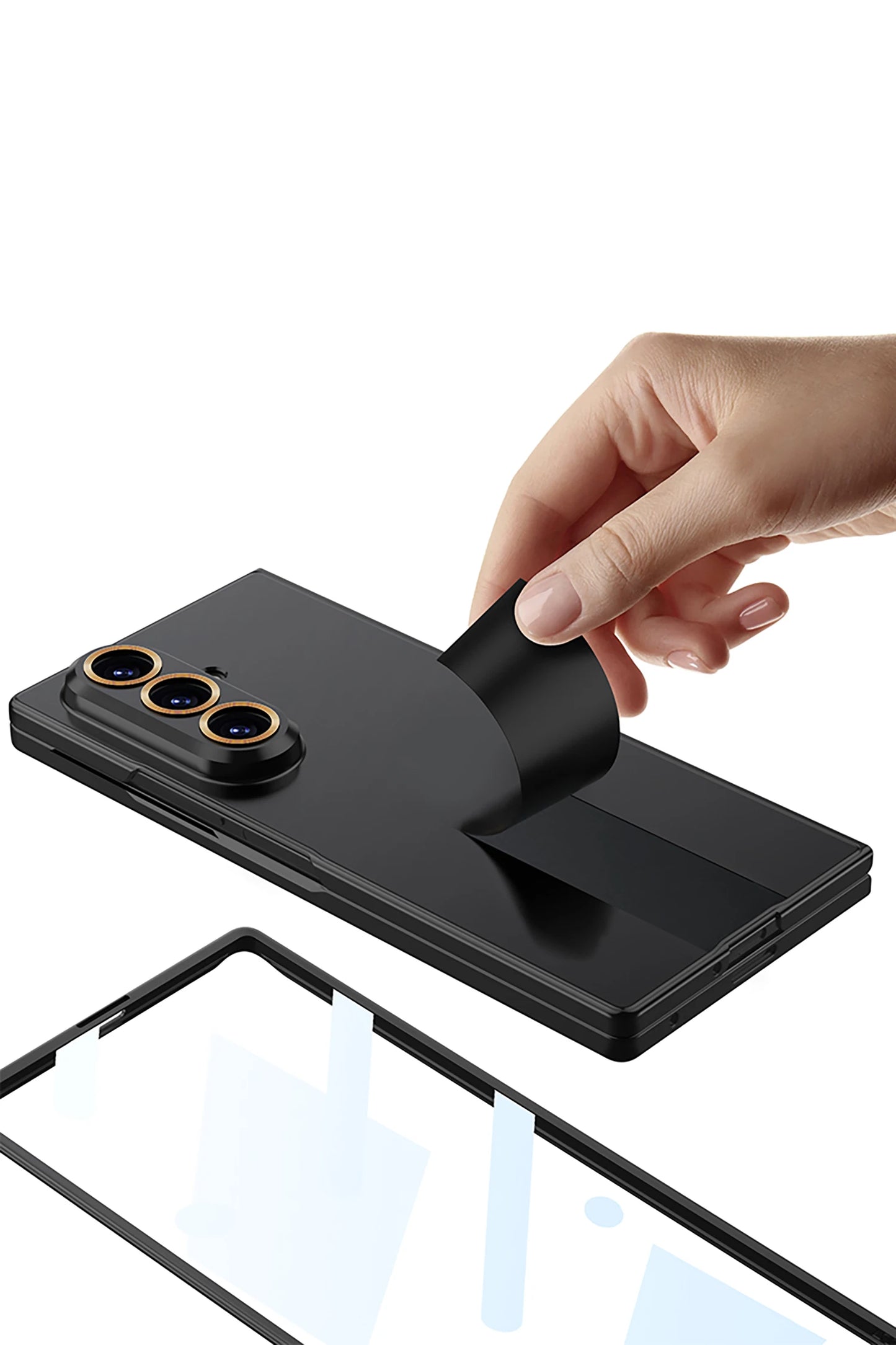 Luxury Fashionable Ultra-thin Phone Case For Samsung Galaxy Z Fold 7 5G With Screen Glass Protect Film Matte Protector Cover