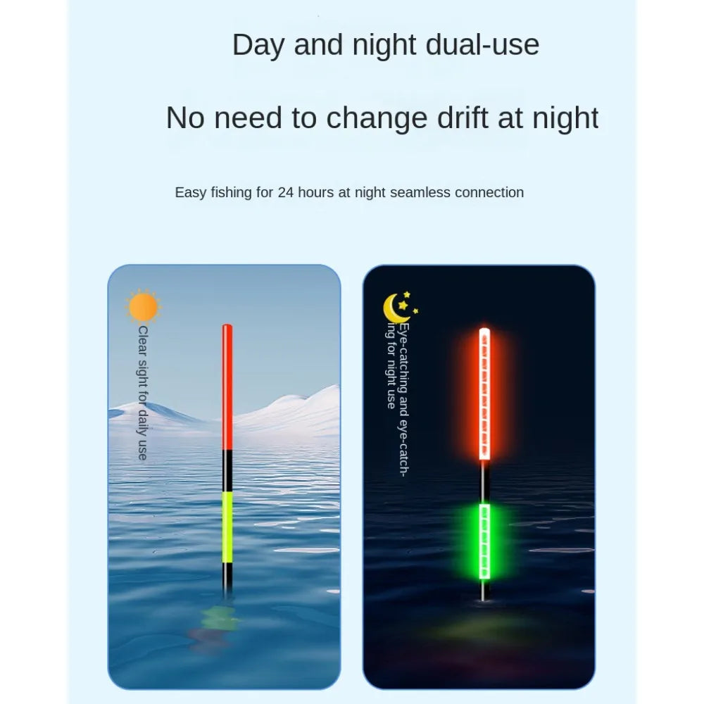 Smart Led Fishing Float Highly Sensitive Remind Buoy Gravity Sensor Glowing Electric Night Fishing Strobe Long Tail