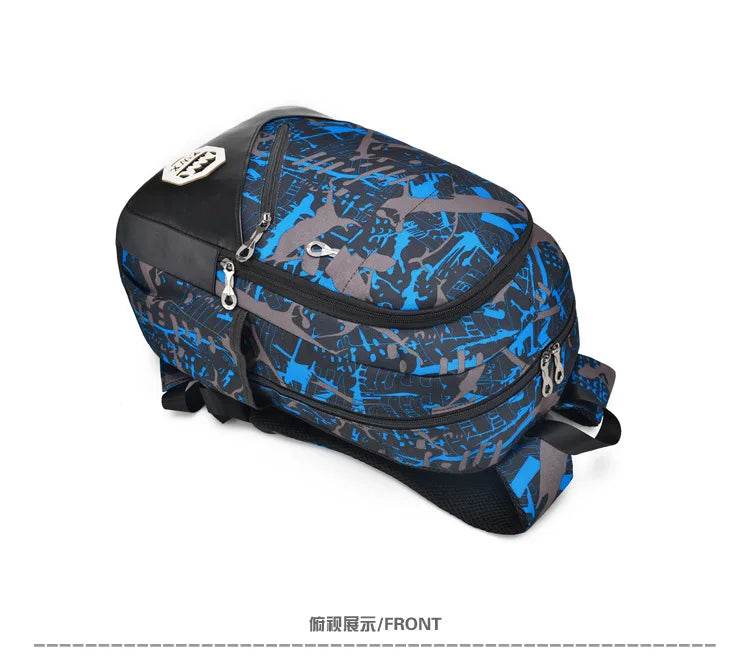 Waterproof travel laptop backpack children School Bags teenager Boys girls camouflage school Backpack set high School backpack - AIAZ