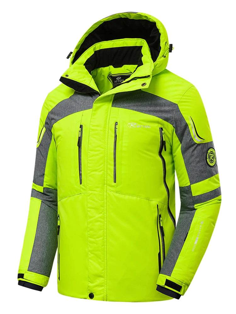 Men 2025 Winter New Outdoor Jet Ski Snow Warm Parkas Jacket Coat Men's Outwear Premium Casual Hat Waterproof Thick Fleece Parkas - AIAZ