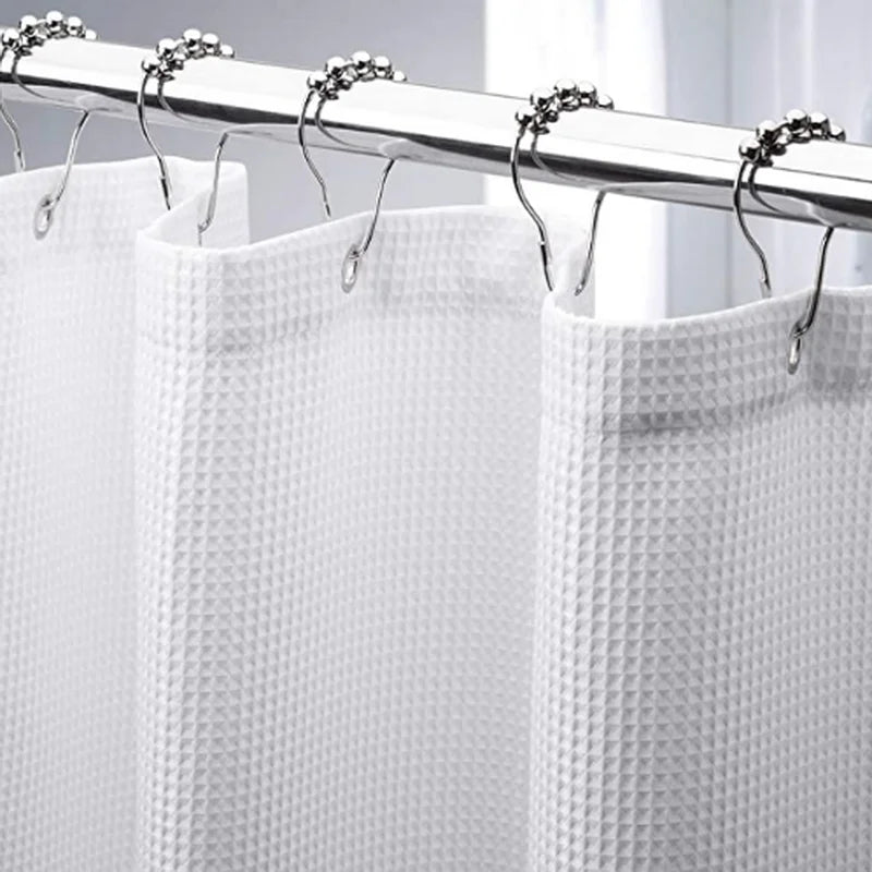 Minghe Fabric Shower Curtain,Heavy Duty Cloth Bathroom Shower Curtain,Polyester Shower Curtain Waffle 230 gsm