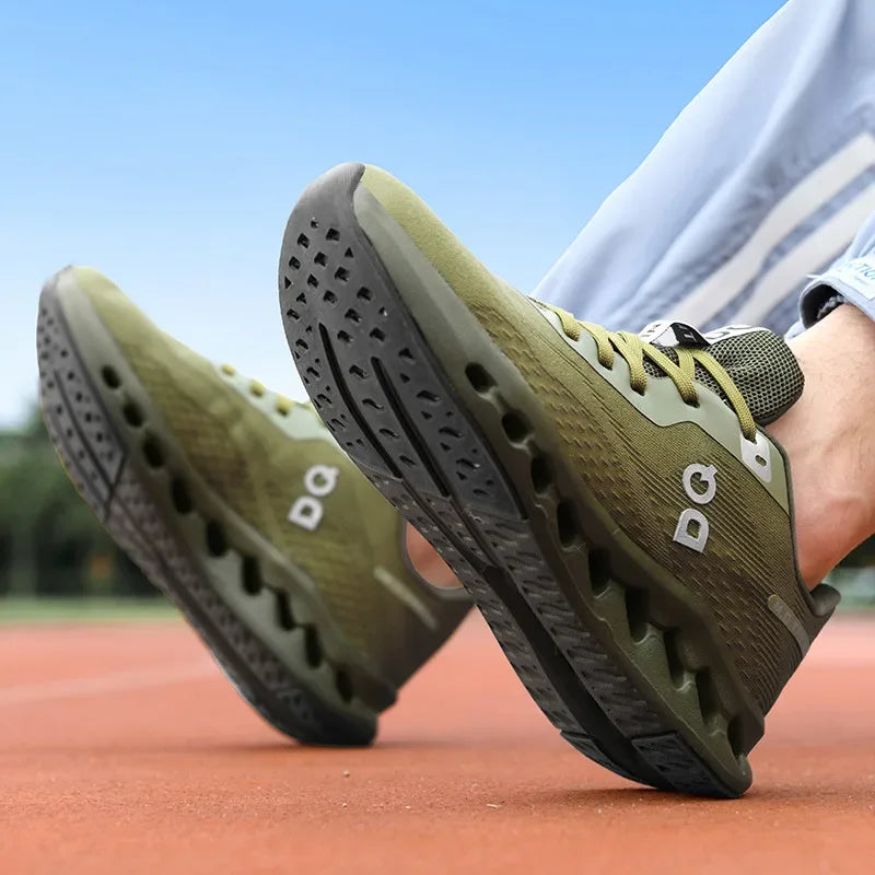 Fashion Cushioning Running Shoes for Men Lightweight Sneakers Breathable Tennis Shoes Non-Slip Sports Casual Walking Footwear