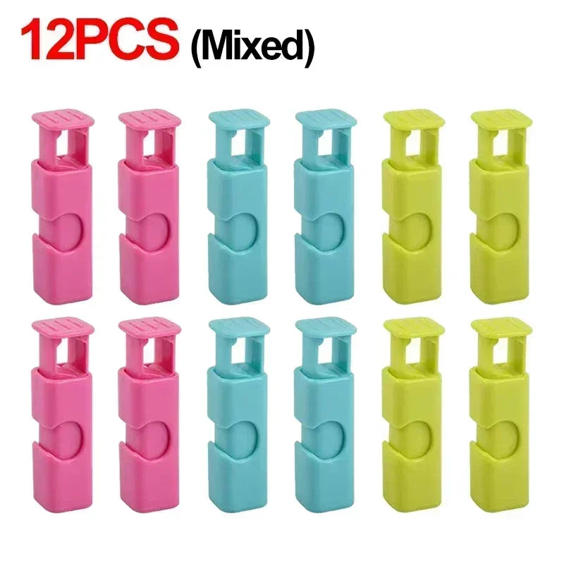 12/1Pcs Food Sealing Clips Bread Storage Bag Clips For Snack Wrap Bags Spring Clamp Reusable Kitchen Organization Sealing Clamp