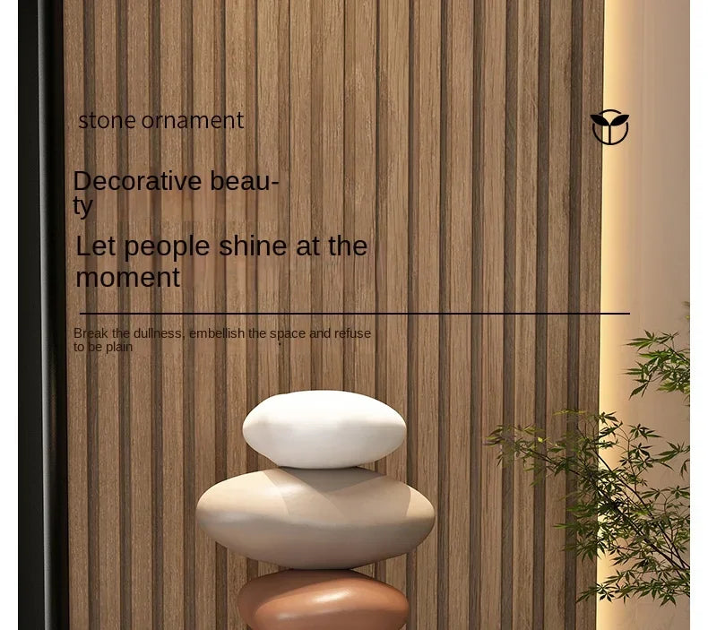 Modern Art Feng Shui Stone Resin Sculpture Wine Cabinet Decor Living Room Desktop Home Decoration Stone Statue Model Figurines
