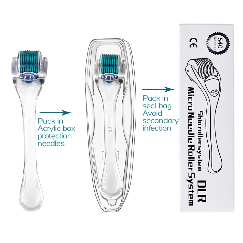 Professional Beauty Derma Roller Micro Face Roll Hair Growth For Skin Facial Hair Beard Scalp Micro Needle Face Roller Skin Care
