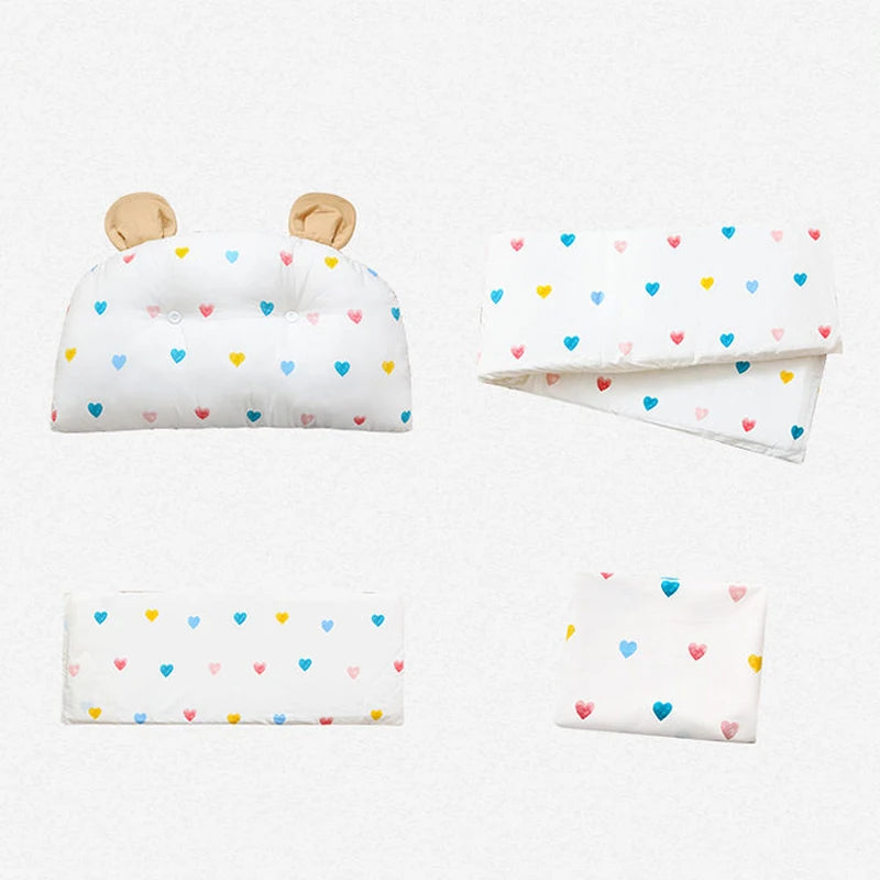 Newborn Cotton Breathable One-piece Bed Bumper Removable Washable Children Bedding Set Four Seasons Universal Cartoon CribBumper