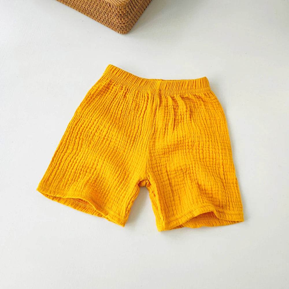 Children's Clothing Baby Girls Boys Cotton Yarn Short Pants Summer Kids Girls Soft Breathable Five-point Pants For Girl Shorts - AIAZ
