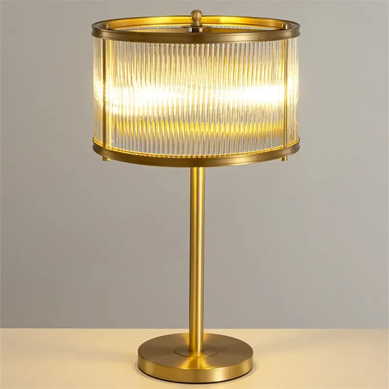 TEMAR Nordic Brass Table Lamp Modern Luxurious Living Room Bedroom LED Originality  Desk Light