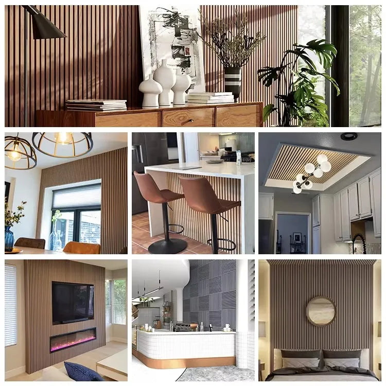 Product on E-commerce Platform Wooden Sound-absorbing Board Upgraded Wood Slat Wall Panels 60x240cm Acoustic Panel