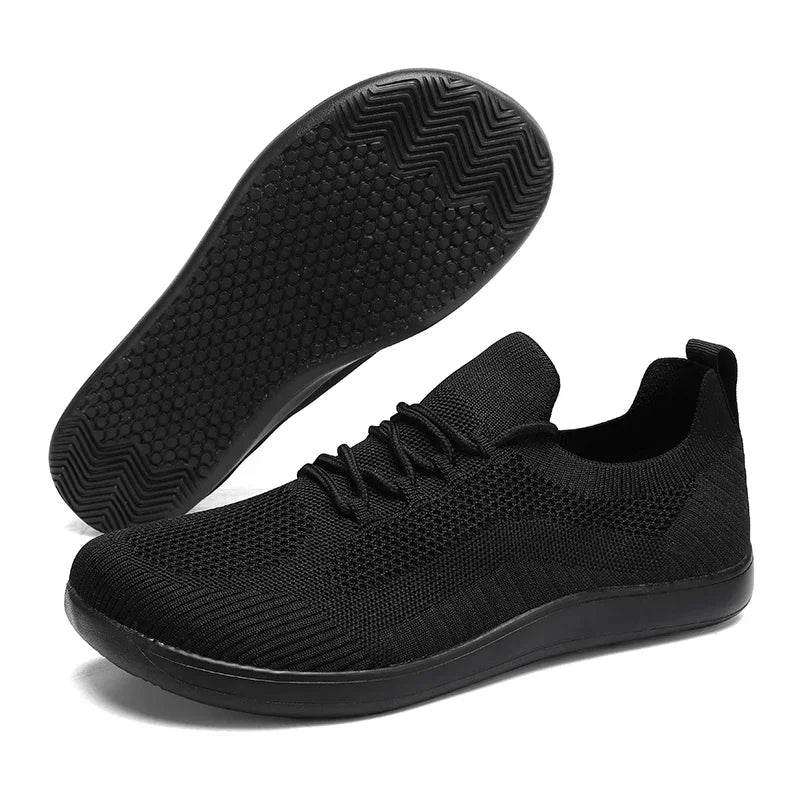 Men's Wide Toe Minimalist Sports Shoes Breathable and Comfortable Hiking Shoes Breathable Black Fitness Running Women's Shoes - AIAZ