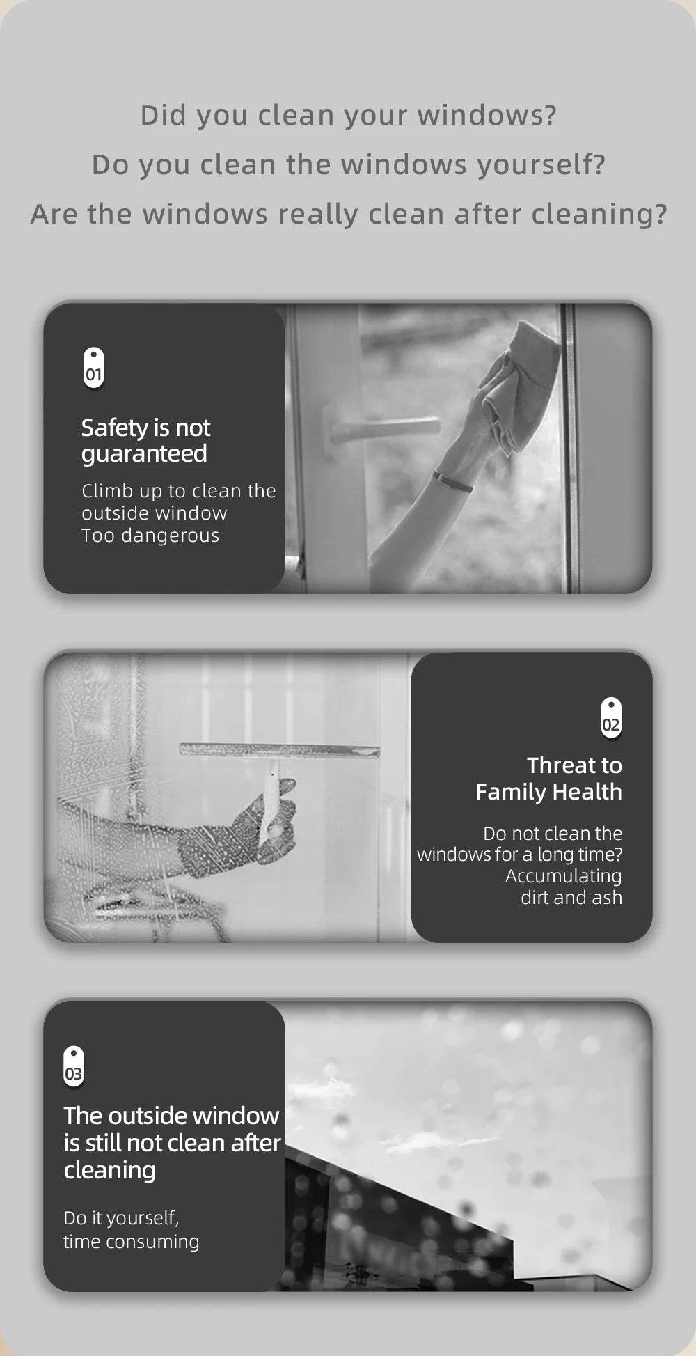 Robot Window Cleaner LIECTROUX YW509,4-Way Water Spray,Home Wall Glass Window Robot Vacuum Cleaner,Updated Laser,Smart Memory - AIAZ